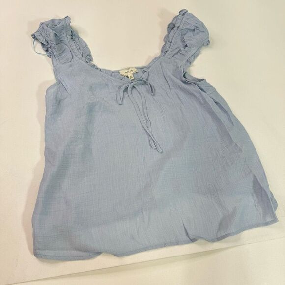 Perch by Blu Pepper Top Shirt Womens 2XL BABYDOLL CURVES Blue NWOT - Picture 1 of 8